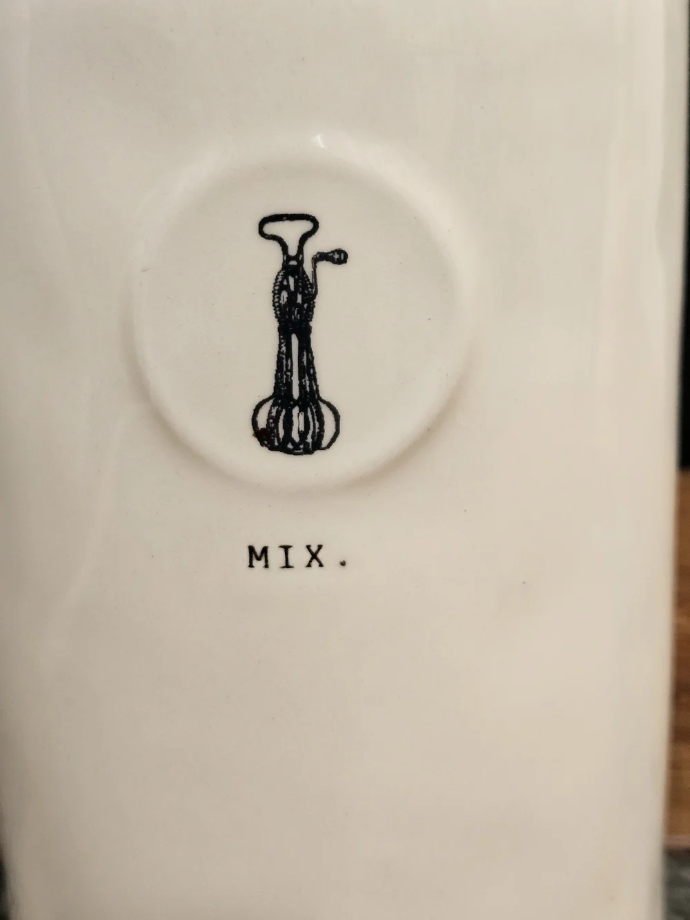 Rae Dunn Ceramic 'MIX' Canister - Cream Kitchen Storage